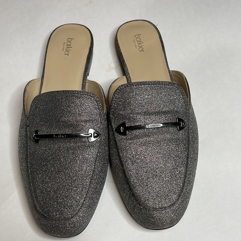 Botkier Clare Silver Glitter Loafer Mule